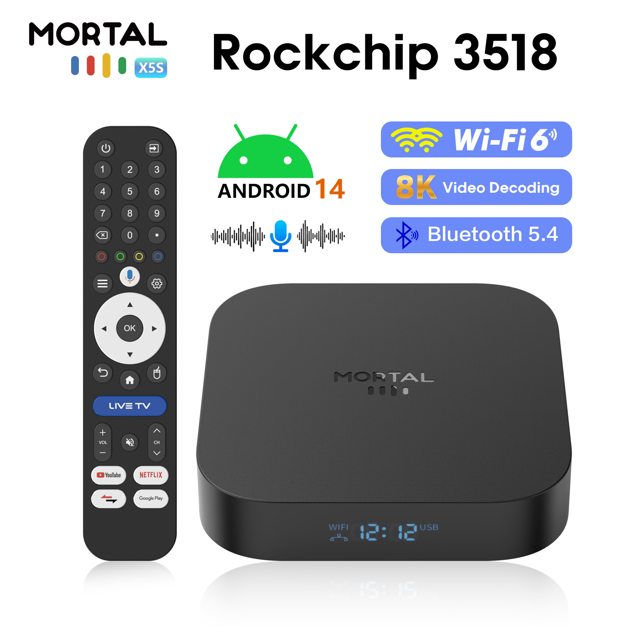 Mortal X5S スマートTVボックス Android1 - Radxa Rock 5B 16Gb のレビューと価格